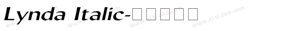 Lynda Italic字体转换
